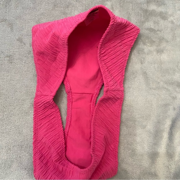 New! Montce lily hibiscus zig zag stitch scrunch bikini bottoms 24187 - Picture 6 of 8